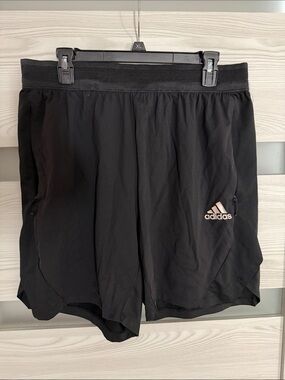 adidas Black Athletic Training Shorts with Logo